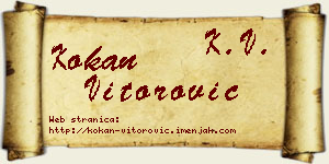 Kokan Vitorović vizit kartica
